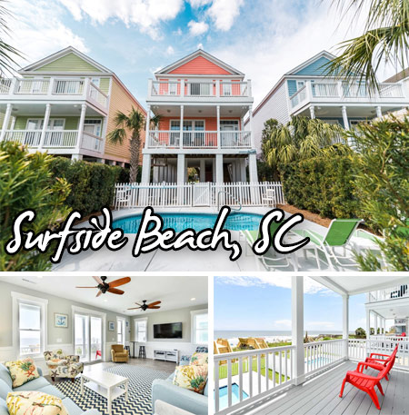 Surfside Beach Vacation Home Rental Collage